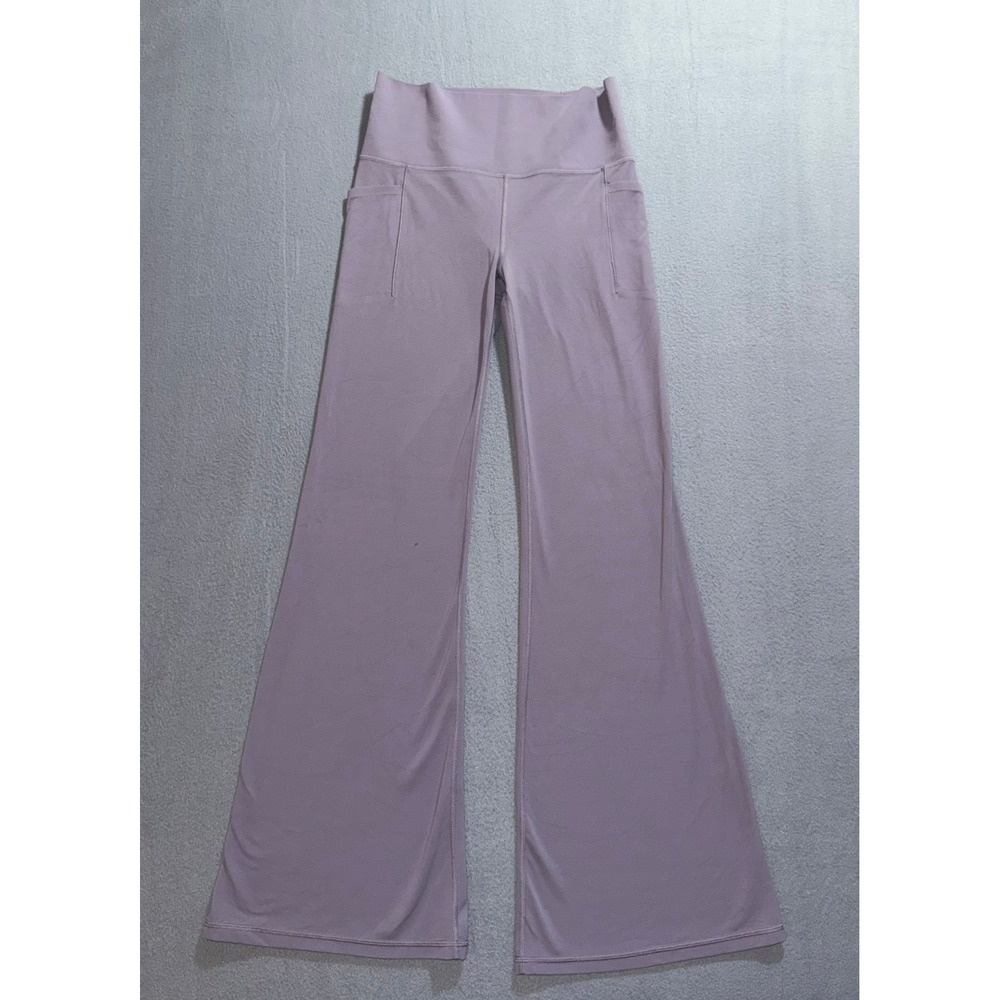 Athleta Salutation Stash Flare Pant Purple High Rise Wide Leg Medium